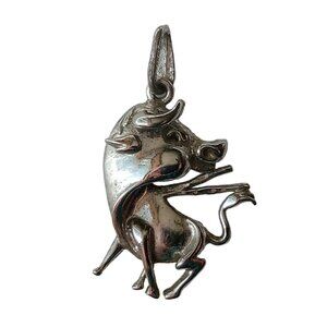 Vintage Bull Pendant Charm